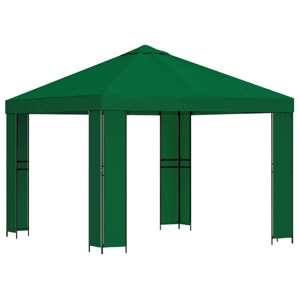 vidaXL Pavillon 3 x 3 m Vert Polyester et Acier 190 gsm