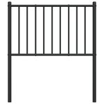 vidaXL Tête de lit métal noir 80 cm