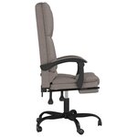 vidaXL Fauteuil de massage inclinable de bureau Taupe Tissu