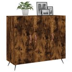 vidaXL Buffet chêne fumé 90x34x80 cm bois d'ingénierie