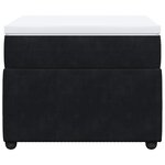 vidaXL Sommier à lattes de lit avec matelas Noir 100x200 cm Velours