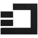 vidaXL Ensemble meuble TV 8 Pièces Chêne noir Bois d'ingénierie