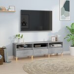 vidaXL Meuble TV gris béton 150x30x44 5 cm bois d'ingénierie