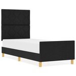 Cadre de lit vidaXL Noir 80x200 cm en tissu
