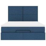 VidaXL Cadre de lit ottoman avec matelas bleu 140x190 cm tissu