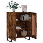 vidaXL Buffet chêne fumé 69 5x34x90 cm bois d'ingénierie