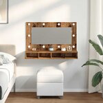 vidaXL Armoire à miroir avec LED vieux bois 90x31 5x62 cm