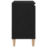 vidaXL Meuble Lavabo Noir Chêne 65x33x60 cm Bois d'ingénierie