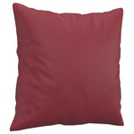 vidaXL Ensemble de canapés 3 Pièces et coussins rouge bordeaux similicuir