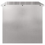 vidaXL Boîte de Rangement Extérieure Argent 55 x 50.5 x 50 cm