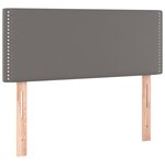 vidaXL Sommier à lattes de lit avec matelas et LED Gris 90x200 cm