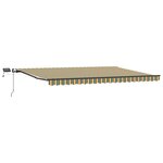 vidaXL Auvent Rétractable Vert et jaune 500 × 300 cm tissu