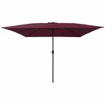 vidaXL Parasol de jardin Rouge et Noir 295 x 295 x 245 cm