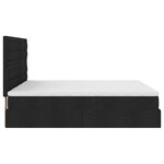 VidaXL Cadre de lit ottoman avec matelas noir 200x200cm tissu