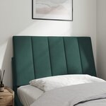 vidaXL Coussin de tête de lit Hanko vert foncé 90 cm velours