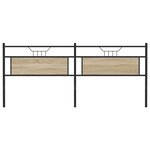 vidaXL Tête de lit chêne sonoma 200 cm bois d'ingénierie et acier