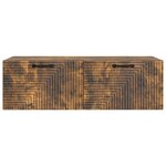 vidaXL Meuble TV mural Chêne fumé 98 x 41 x 30 cm Bois d'ingénierie
