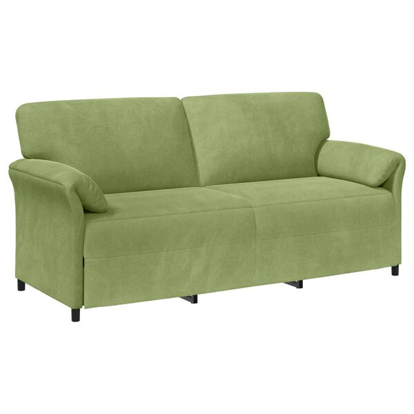vidaXL Sofa 3 places Vert clair 198 x 83 x 95 cm Velours