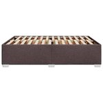 vidaXL Cadre de lit sans matelas marron foncé 160x200 cm tissu