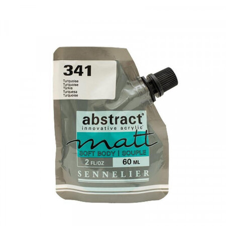 Peinture acrylique abstract matt - bleu turquoise - sachet 60ml - sennelier