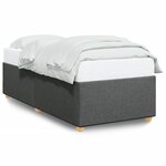vidaXL Cadre de lit Gris foncé 100 x 200 cm Tissu