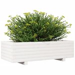 vidaXL Jardinière blanc 90x40x26 5 cm bois de pin massif