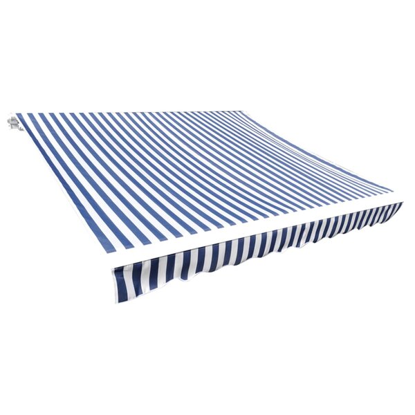 vidaXL Toit d'auvent Toile Bleu et blanc 3x2 5 m (Cadre non inclus)