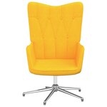 vidaXL Chaise de relaxation Jaune moutarde Tissu