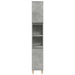 vidaXL Ensemble de meubles de salle de bain 3 Pièces gris béton