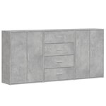 vidaXL Buffets 3 Pièces gris béton 60x31x84 cm bois d'ingénierie