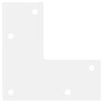 vidaXL Pieds de table basse coniques 4 pièces Blanc 42-43 cm Acier