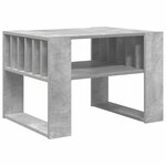 vidaXL Table basse Gris béton 66 x 49 5 x 45 cm Bois d'ingénierie