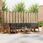 vidaXL Ensemble de canapés d'extérieur 8 Pièces Naturel et Anthracite