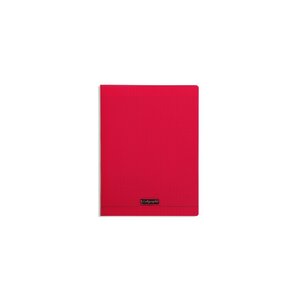 Cahier 192 pages seyès 90 g  couverture polypropylène rouge  format 24 x 32 cm calligraphe