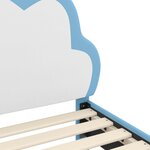 vidaXL Cadre de lit avec tête de lit Bleu 90 x 190 cm PU