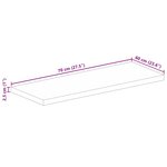 vidaXL Dessus de table 70x60x2 5 cm rectangulaire bois massif récupéré