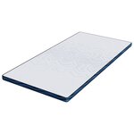 vidaXL Coussins de Matelas Blanc et Bleu 90 x 200 cm