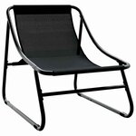 vidaXL Mobilier de jardin avec coussin 2 Pièces Noir 60 x 80 x 71cm Métal