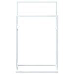 vidaXL Porte-serviettes sur pied Blanc 48x24x78 5 cm Fer