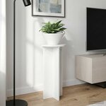 vidaXL Support de Plante 2 pièces Blanc brillant 29 5 x 29 5 x 60 cm