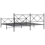 vidaXL Cadre de lit métal avec tête de lit/pied de lit noir 200x200 cm