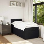 vidaXL Sommier à lattes de lit avec matelas Noir 90x200 cm Velours