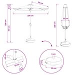 vidaXL Parasol de jardin avec lampes LED 230 x 230 cm Polyester