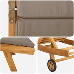 vidaXL Transat Polyester Marron et taupe