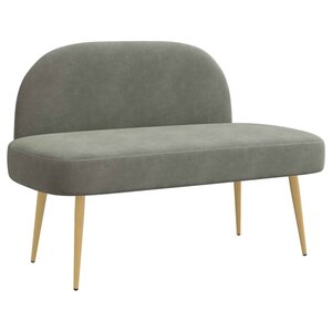 vidaXL Banc rembourré avec dossier Gris clair 110 x 60 x 76 cm