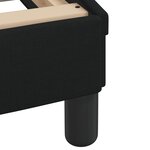 vidaXL Cadre de lit sans matelas noir 140x190 cm tissu