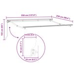 vidaXL Auvent rétractable manuel Anthracite et blanc 3 5 x 2 5 m