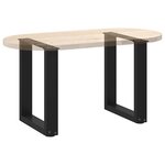 vidaXL Pieds de table basse en U 2 pièces Noir 38 x (42-43) cm Acier