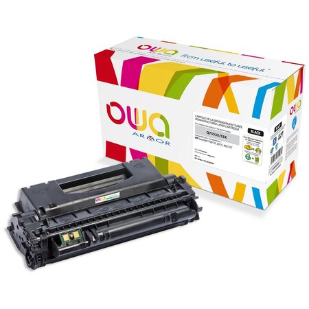 Toner d'encre remanufacturé, compatible pour HP 53X Q7553X - Noir