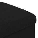 vidaXL Pouf de rangement avec coussin Noir 40 x 40 x 45 cm tissu